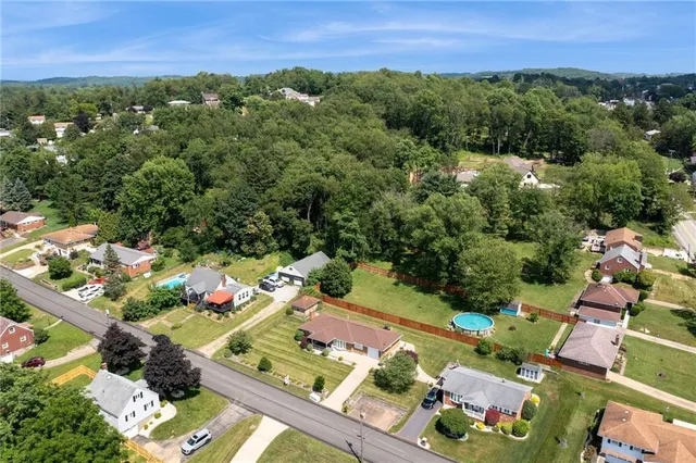 an aerial view of multiple house