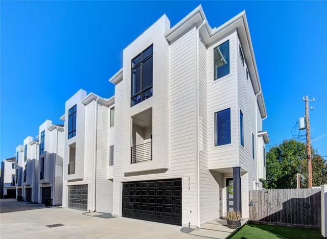 a view of a large white building