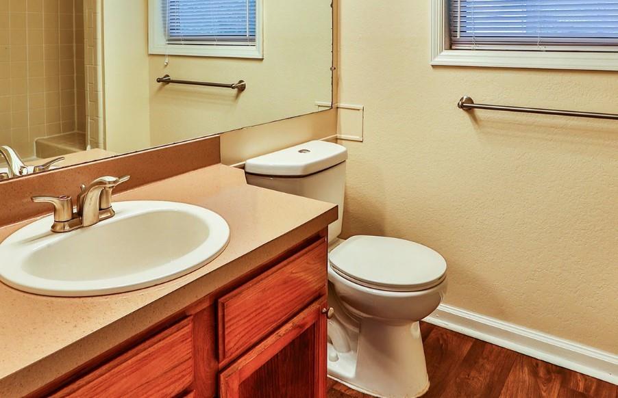 3450 K Jones Mill Road, Unit 218 Norcross, GA 30092 - Photo 13 of 29 a bathroom with a sink and a toilet