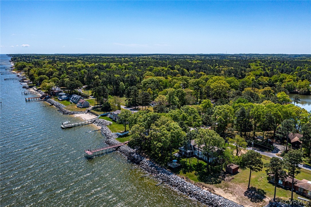 324 Fleet Road Heathsville, VA 22473 - Photo 47 of 49 an aerial view of a house with a yard and lake view