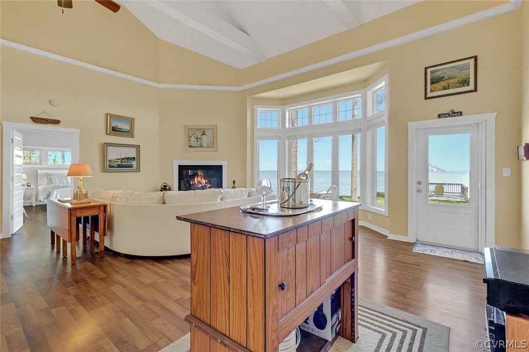 324 Fleet Road Heathsville, VA 22473 - Photo 8 of 49 a living room with fireplace furniture and a table