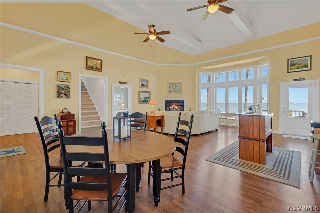 324 Fleet Road Heathsville, VA 22473 - Photo 10 of 49 a view of a dining room with furniture and wooden floor