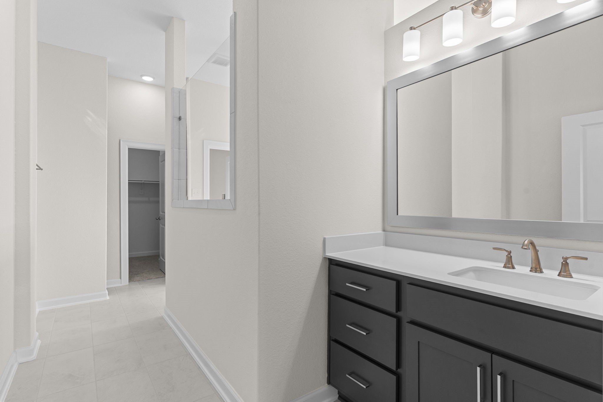 603 Debbie Court Rosharon, TX 77583 - Photo 17 of 26 a bathroom with a sink and a mirror