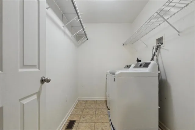 a view of balcony with wooden floor