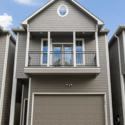 a front view of a house