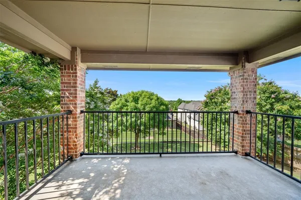 a view of a balcony