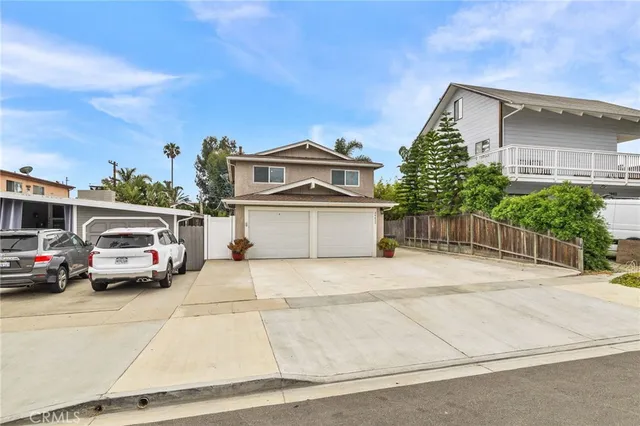 a car parked in front of a house