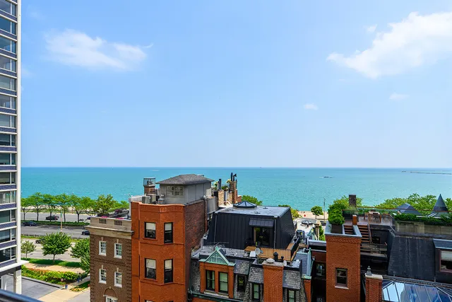 a view of a city with tall buildings