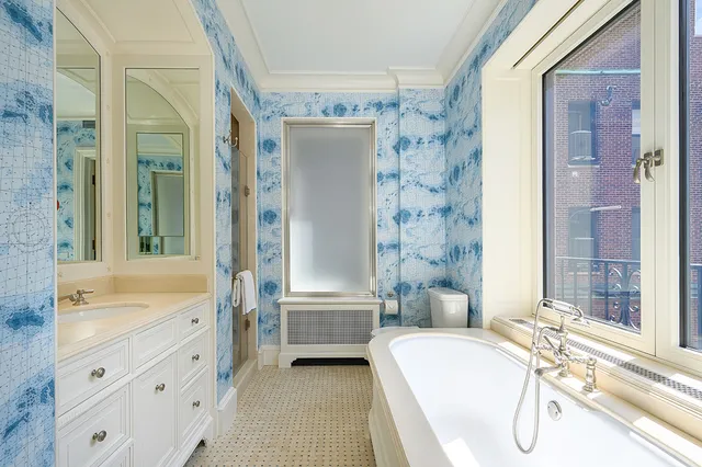 a front view of a multi story building