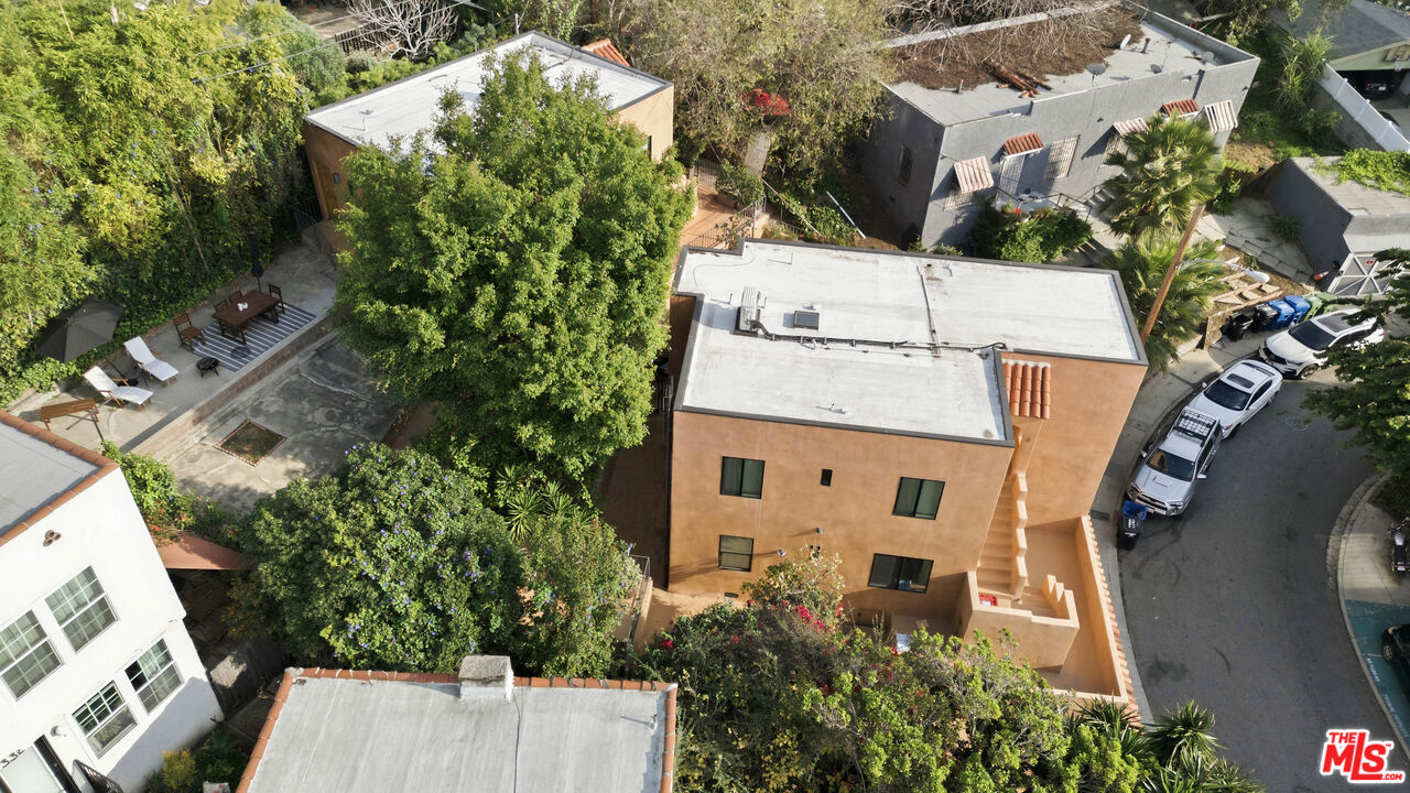 3361 Hamilton Way Los Angeles, CA 90026 - Photo 9 of 25 an aerial view of a house with a yard and large trees