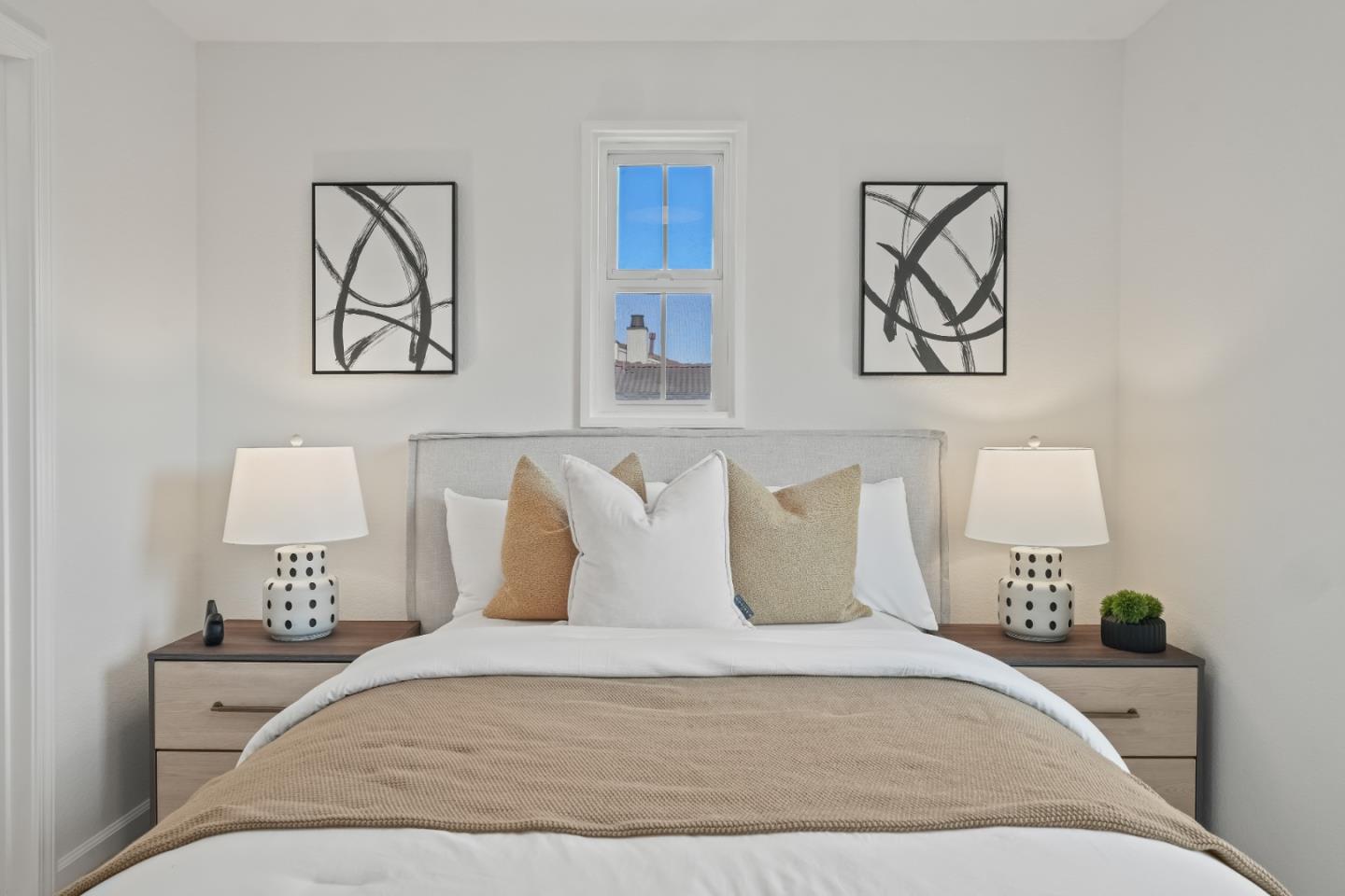 451 Chagall Street Mountain View, CA 94041 - Photo 40 of 58 a bedroom with a bed and lamp