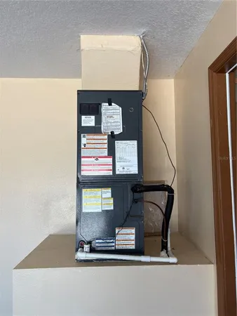 a living room with table