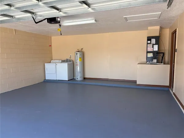 a view of a room with storage