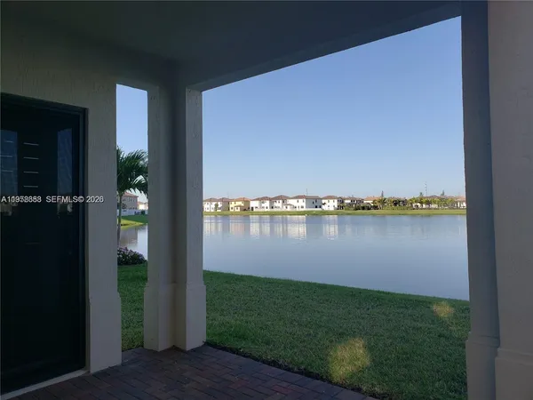 a house view with a garden space