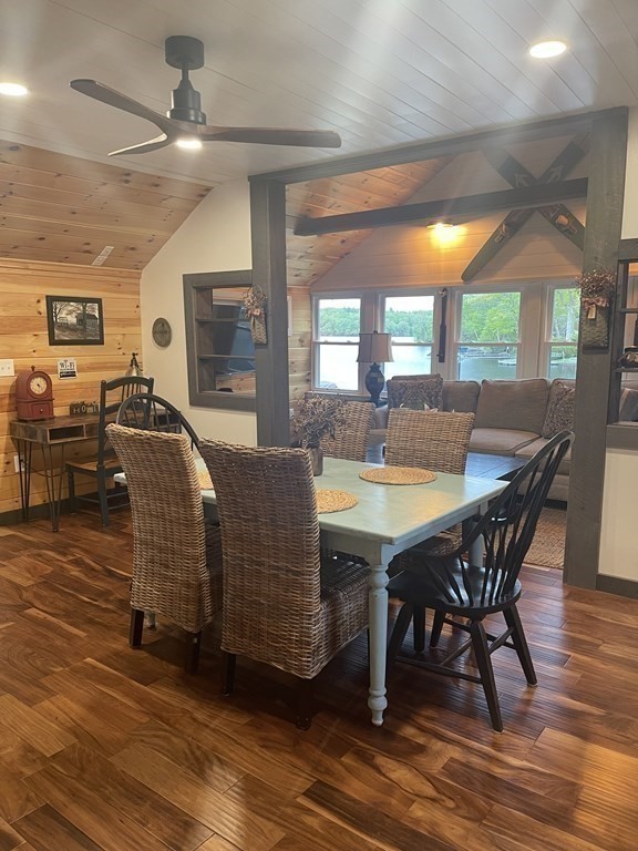 134 Kibbe Road Otis, MA 01029 - Photo 17 of 42 a dining room with furniture window and wooden floor