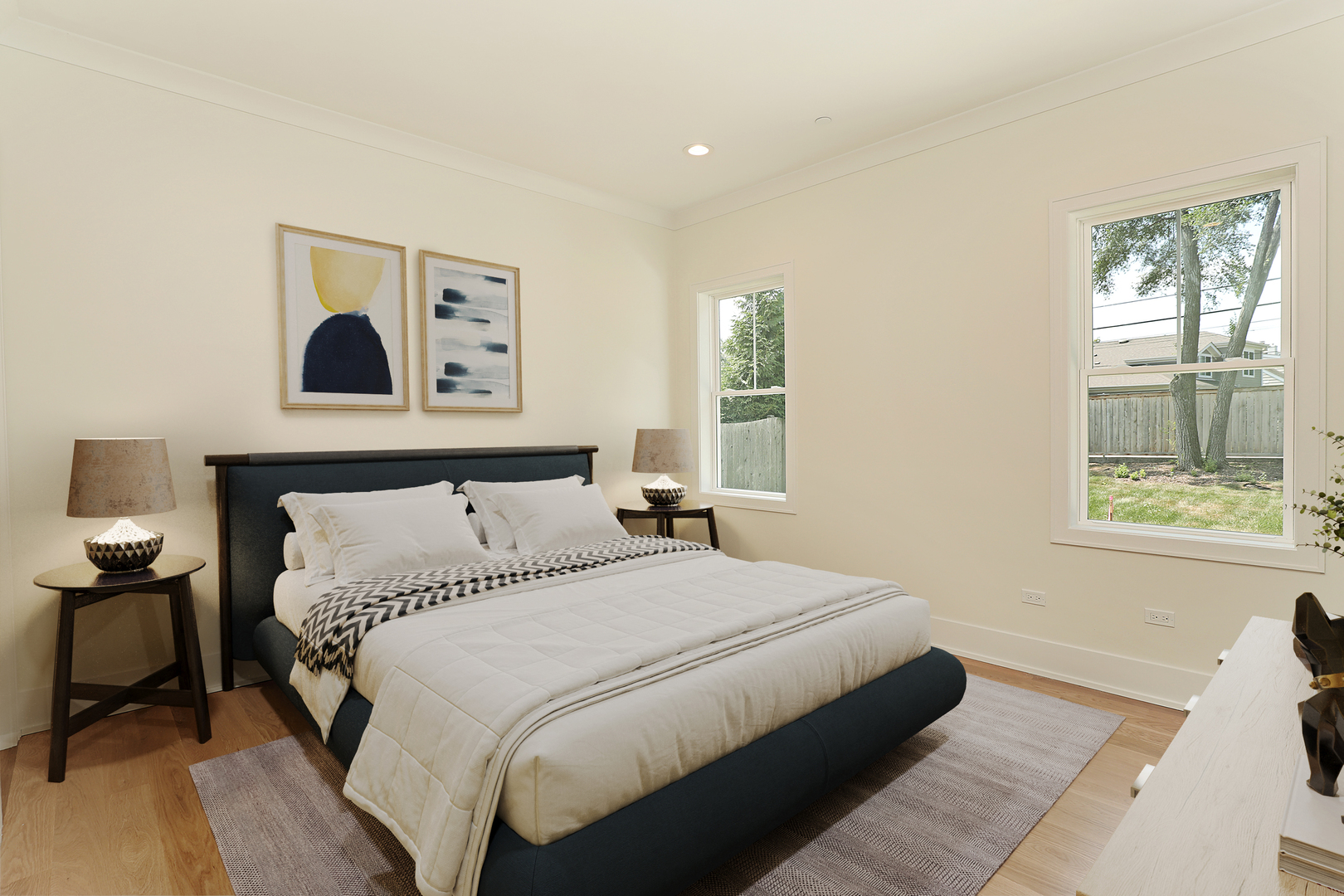 1060 Cedar Lane Northbrook, IL 60062 - Photo 20 of 31 a bedroom with a bed and wooden floor