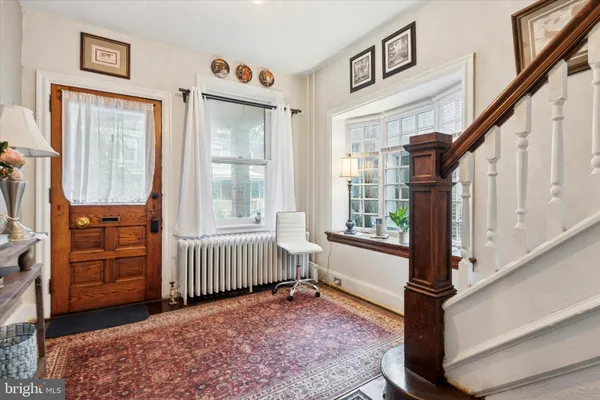 a view of an entryway with staircase