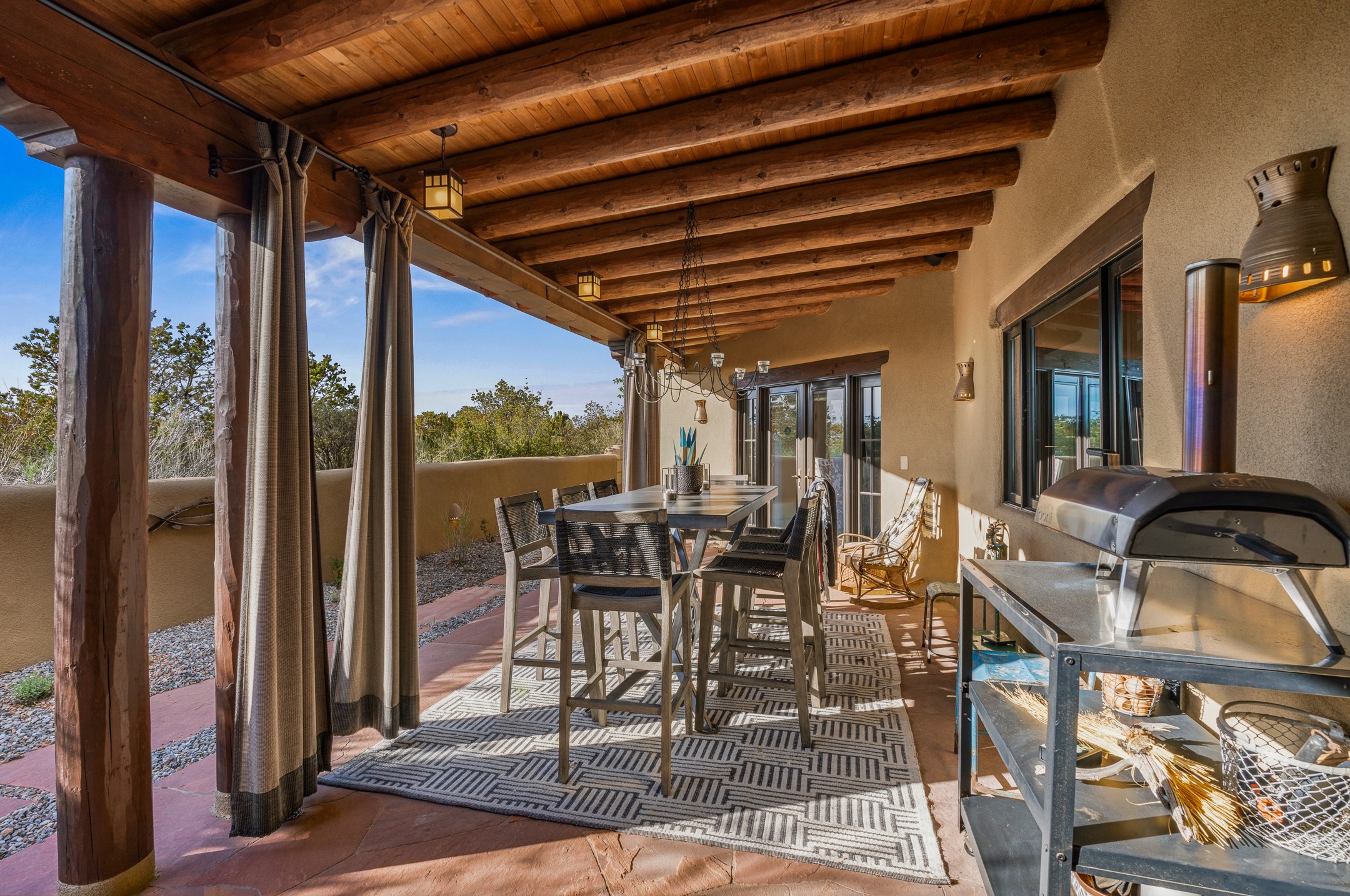 148 Barranca Road Santa Fe, NM 87501 - Photo 32 of 86 Outdoor dining area adjacent to the kitchen