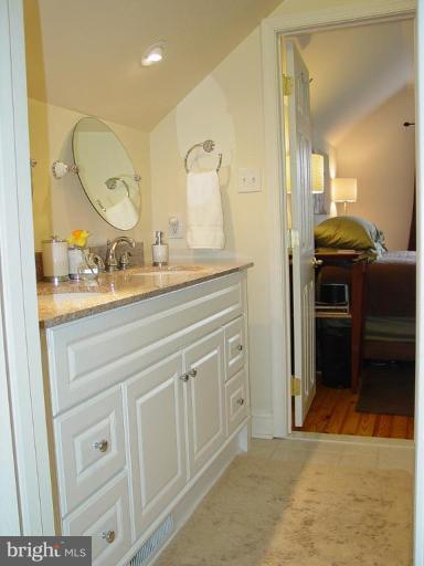 730 Overbrook Road Baltimore, MD 21212 - Photo 17 of 29 a bathroom with a sink a mirror and a shower