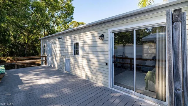 a view of outdoor space and deck