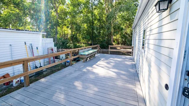 a view of balcony with deck