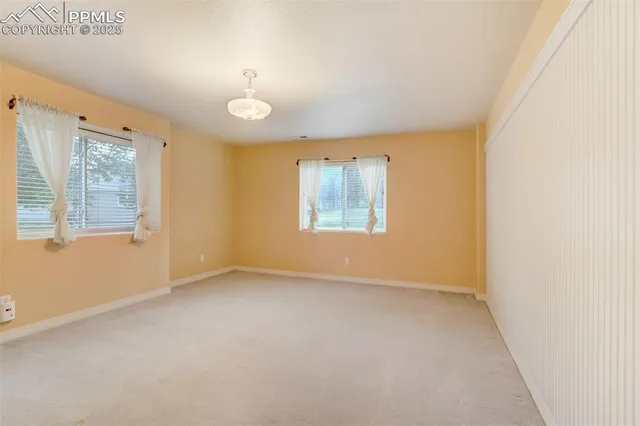 an empty room with a window