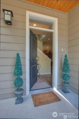 a view of a entryway door of the house