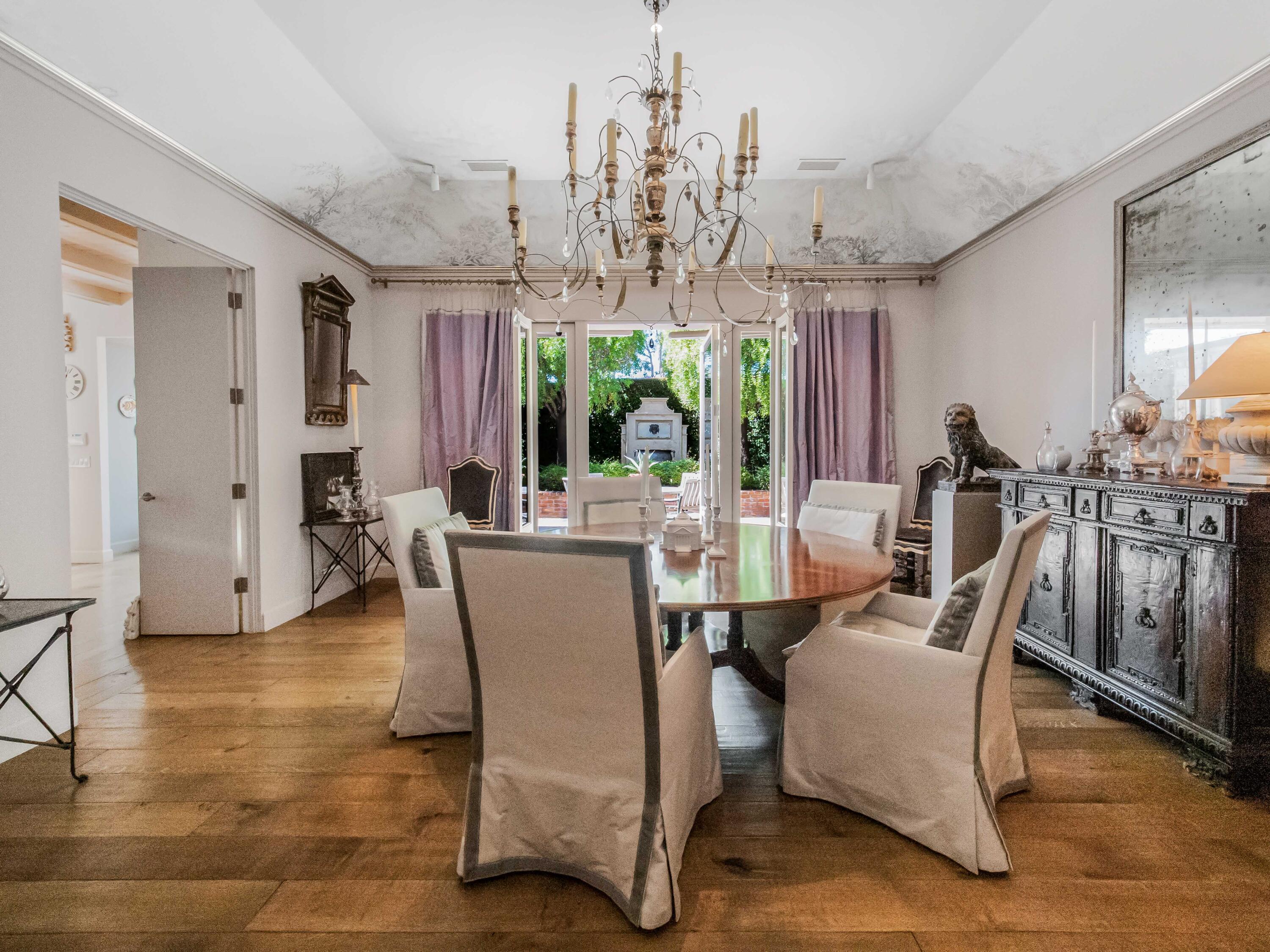 2072 China Flat Road Montecito, CA 93108 - Photo 21 of 41 a view of a dining room with furniture window and outside view