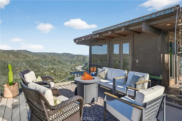 a view of a city from a balcony