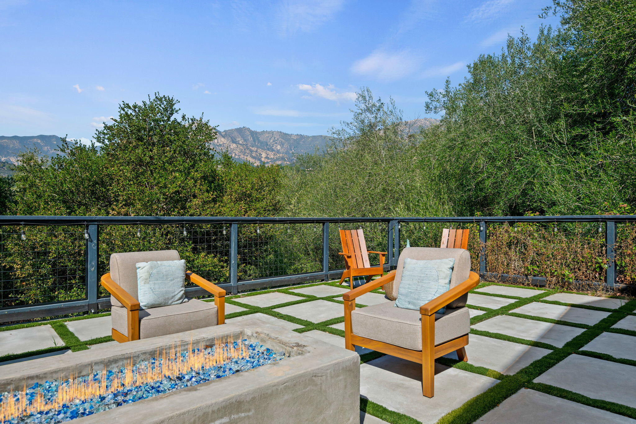 2253 Las Canoas Road Santa Barbara, CA 93105 - Photo 22 of 53 a roof deck with a potted plant on the side