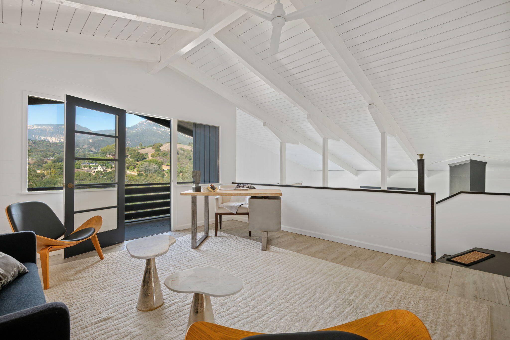 2253 Las Canoas Road Santa Barbara, CA 93105 - Photo 48 of 53 a living room with furniture and large windows