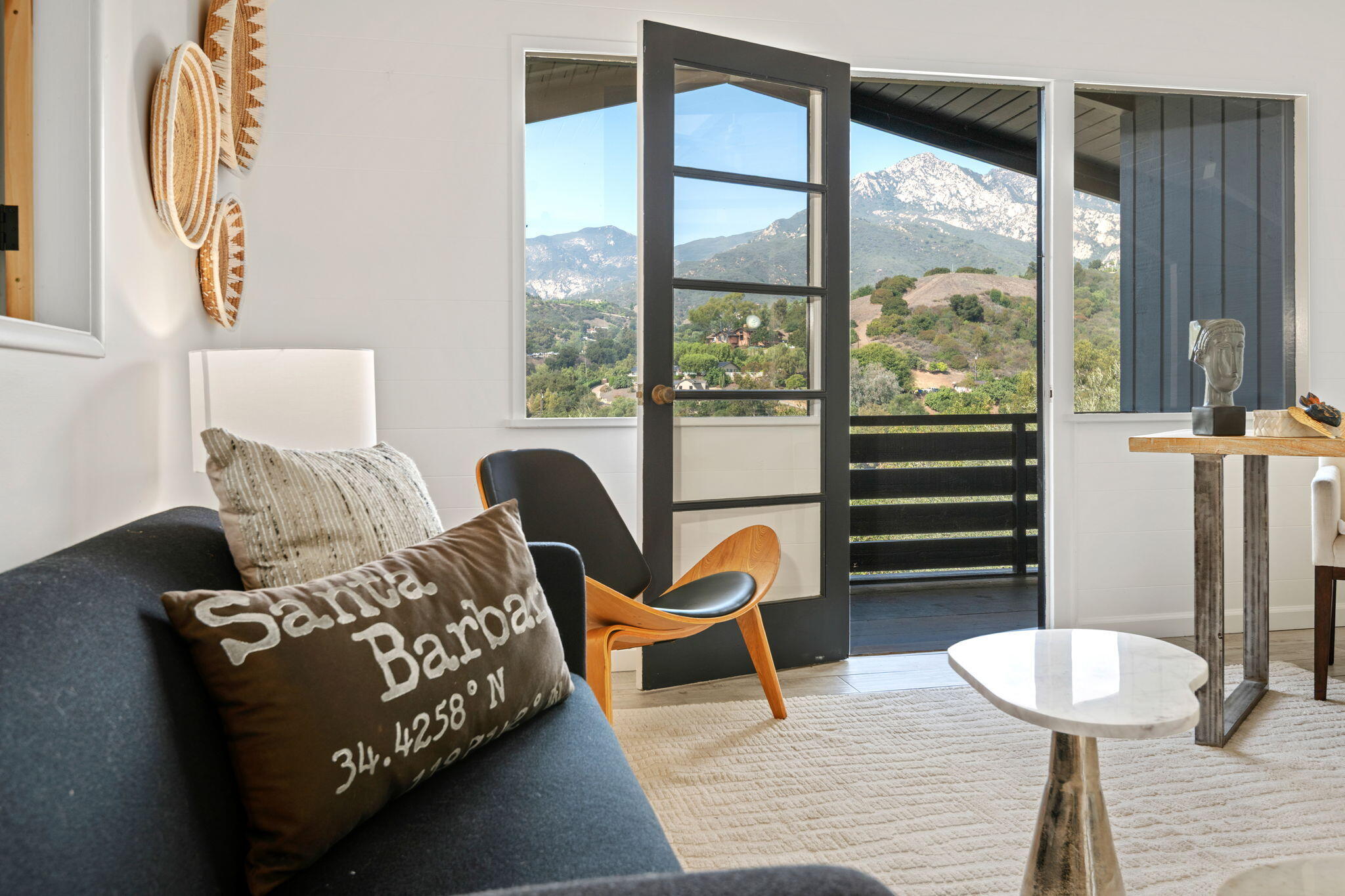 2253 Las Canoas Road Santa Barbara, CA 93105 - Photo 49 of 53 a bedroom with furniture and a large window