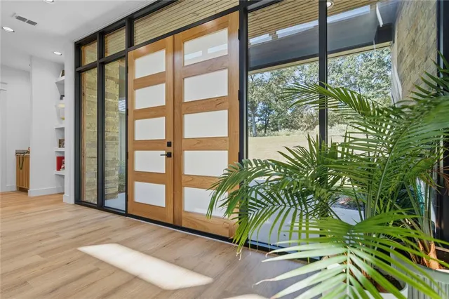 a view of front door