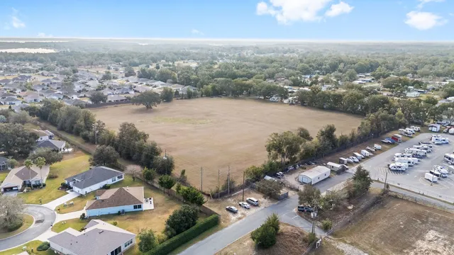 an aerial view of multiple house