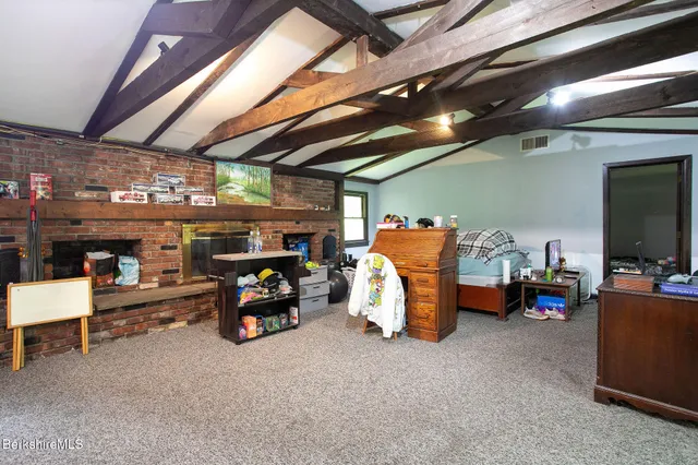 a car is parked in a room