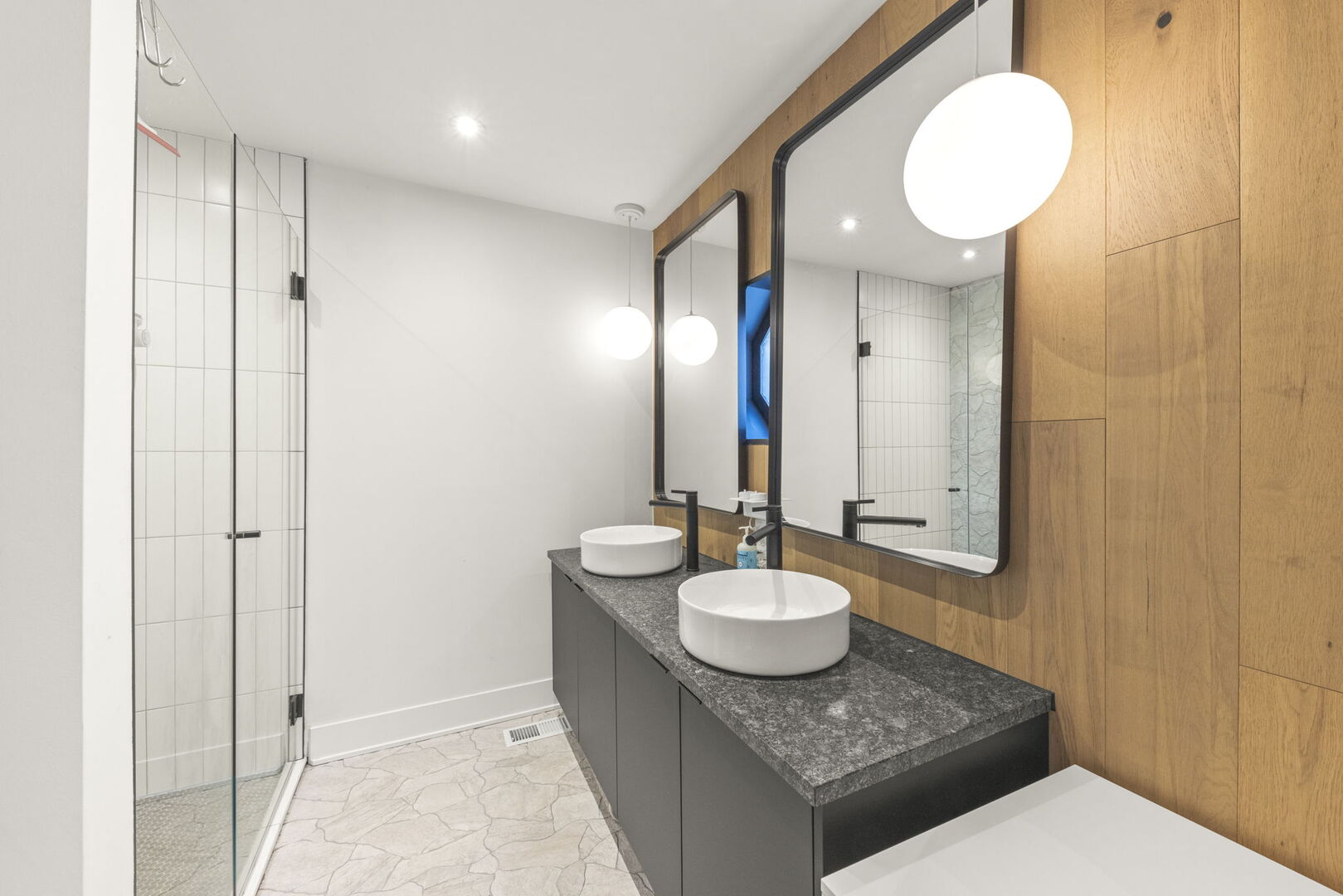 1100 South Westmore-Meyers Road Lombard, IL 60148 - Photo 12 of 28 a bathroom with a granite countertop sink and a mirror