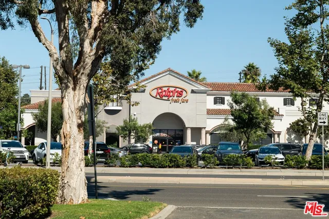 a view of a food mall with an outdoor space