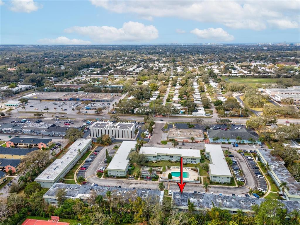 1433 South Belcher Road, Unit F20 Clearwater, FL 33764 - Photo 48 of 57 an aerial view of multiple house