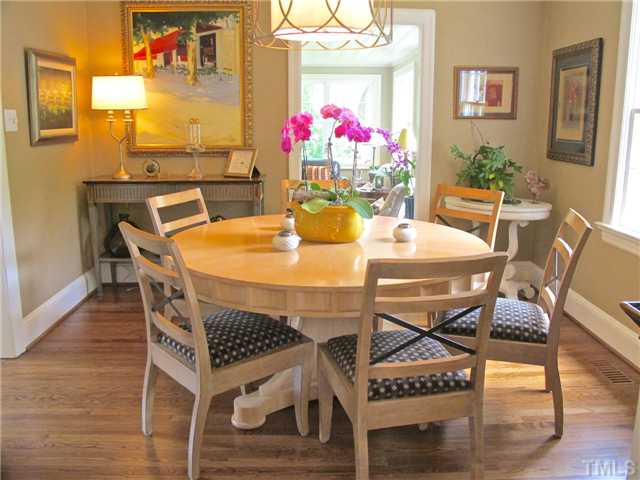 2221 Oxford Road Raleigh, NC 27608 - Photo 3 of 24 a view of a dining room with furniture and wooden floor
