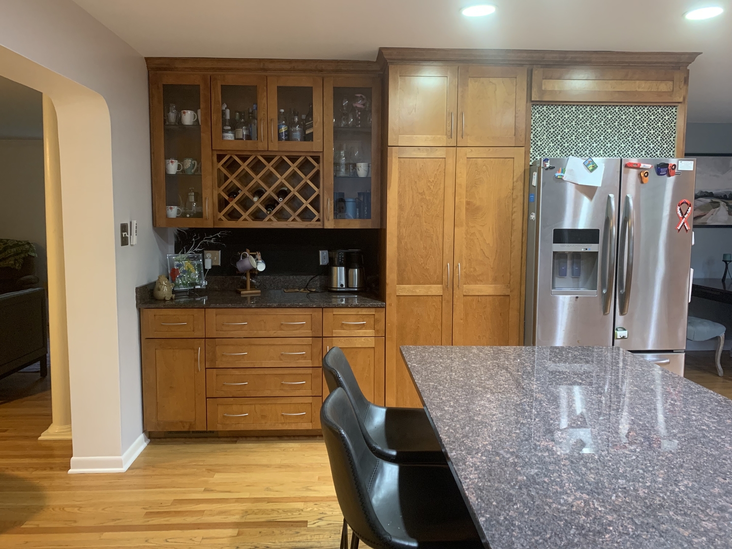 1130 Olive Road Homewood, IL 60430 - Photo 3 of 13 a kitchen with stainless steel appliances kitchen island granite countertop a refrigerator and cabinets