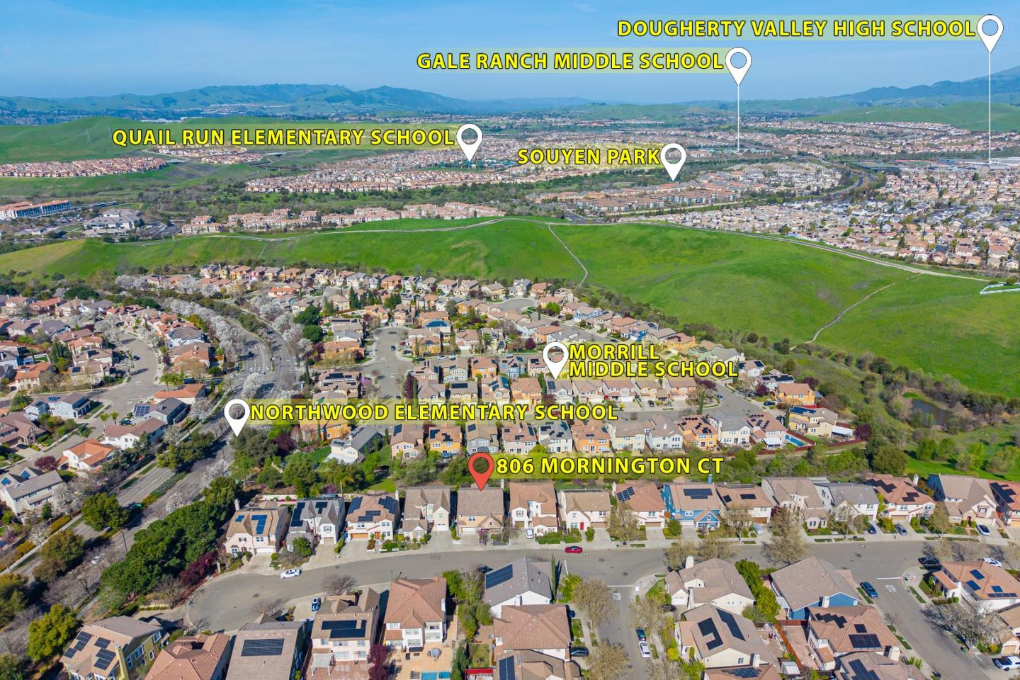 806 Mornington Court San Ramon, CA 94582 - Photo 56 of 58 a view of a city