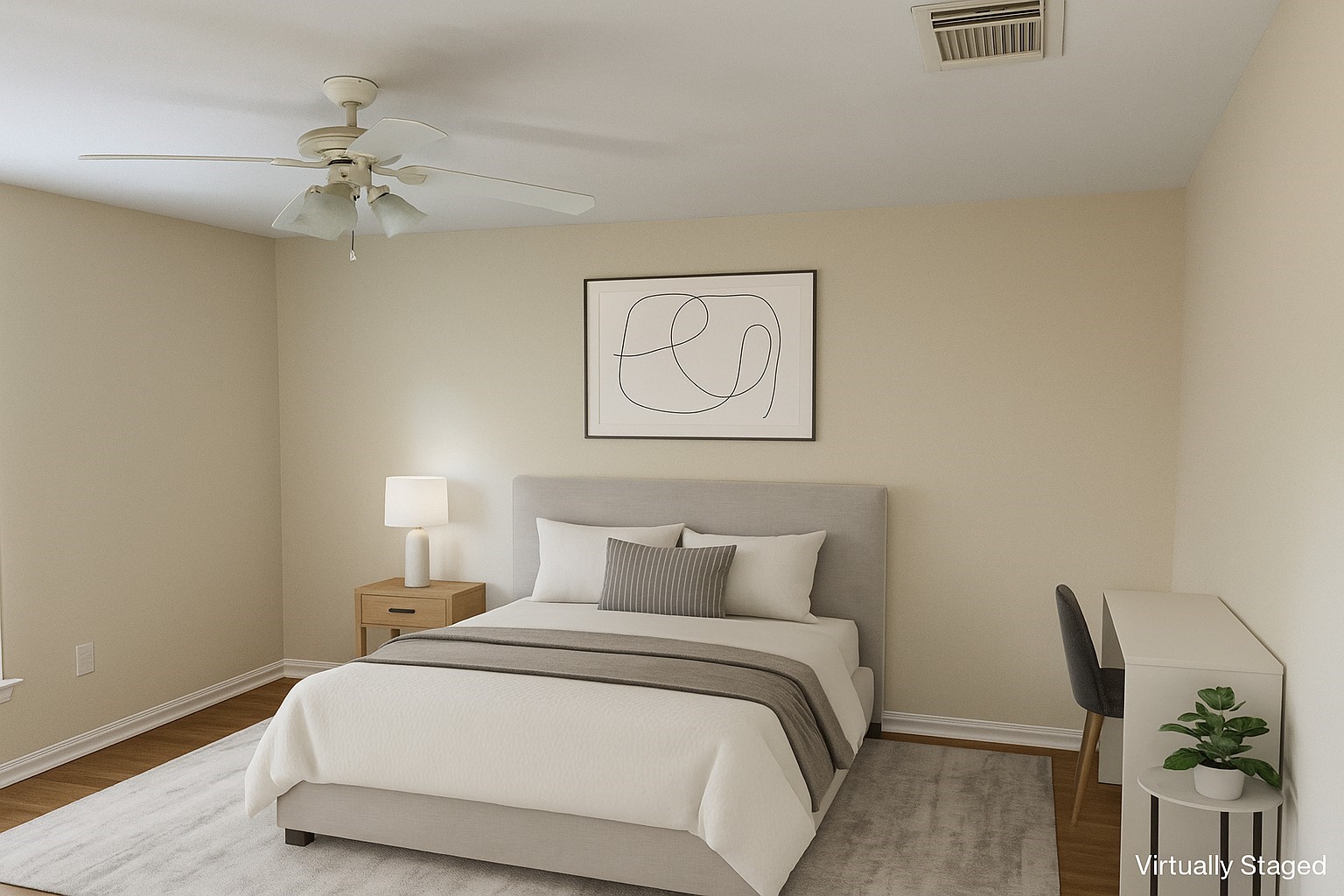 12307 Longfellow Drive Montgomery, TX 77356 - Photo 4 of 23 a bedroom with a bed and potted plant