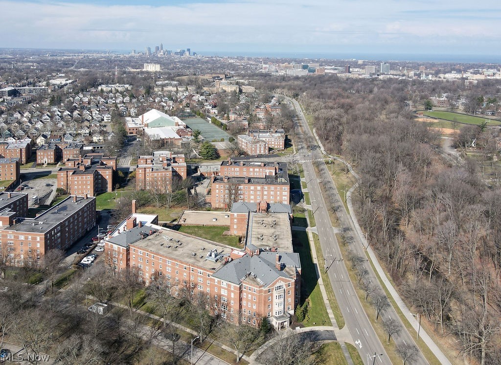 13800 Fairhill Road, Unit 203 Cleveland, OH 44120 - Photo 24 of 28 Aerial view of building showing proximity to University Circle and downtown Cleveland.
