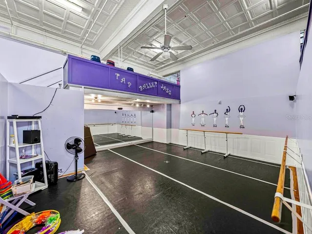 a view of hallway with stairs