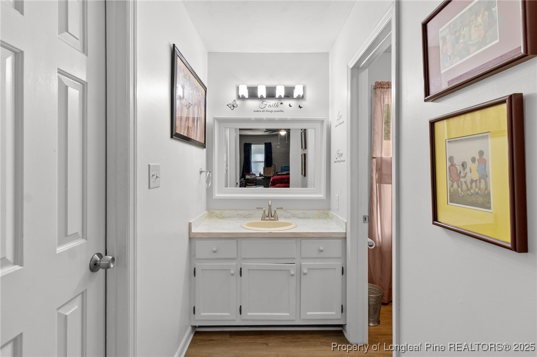 1912 Havilah Road Fayetteville, NC 28303 - Photo 16 of 21 a bathroom with a sink and a mirror