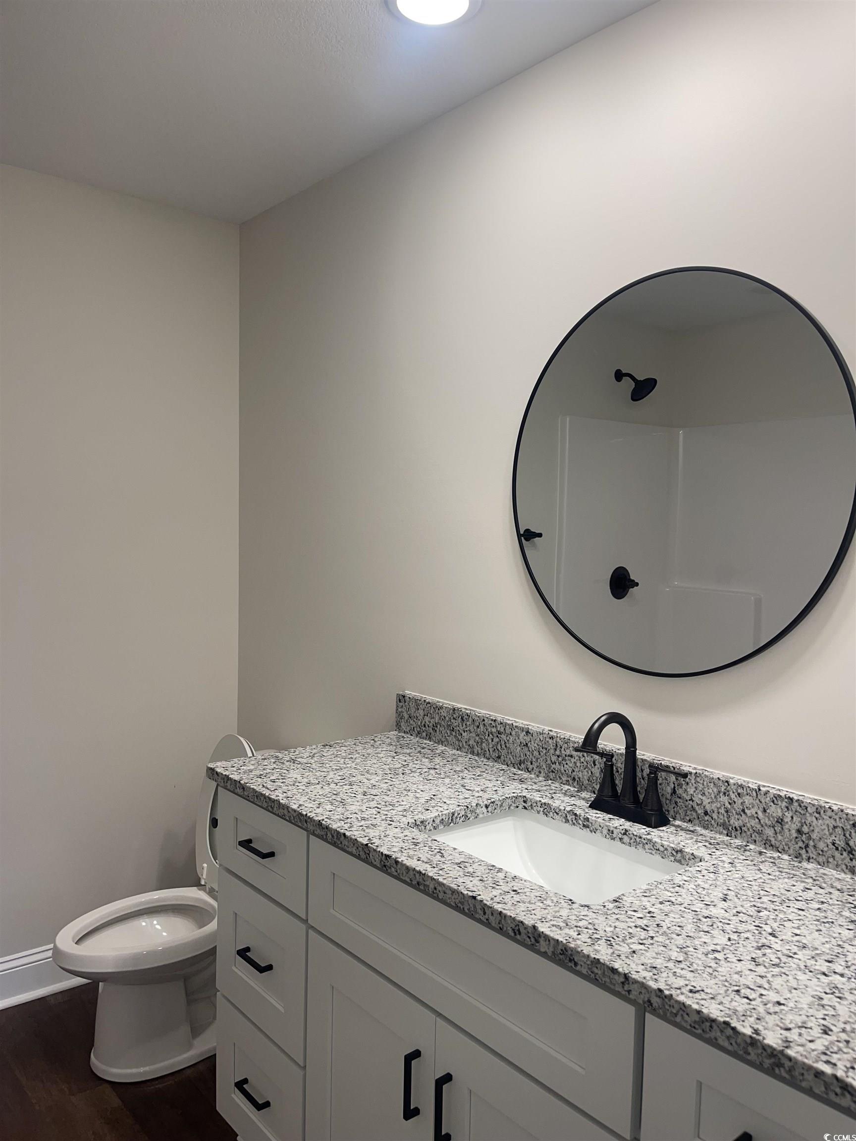 6922 Browns Way Shortcut Road Conway, SC 29527 - Photo 11 of 21 Bathroom with hardwood / wood-style floors, vanity