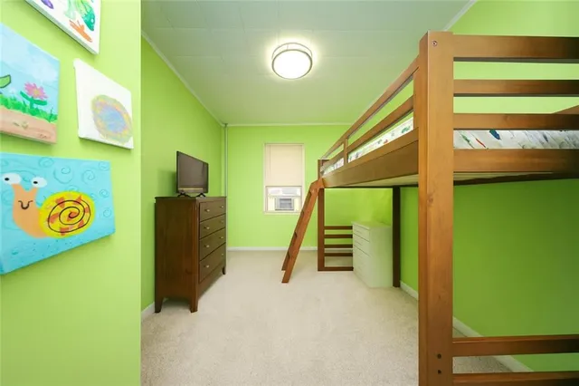 a view of a stairs and an empty room