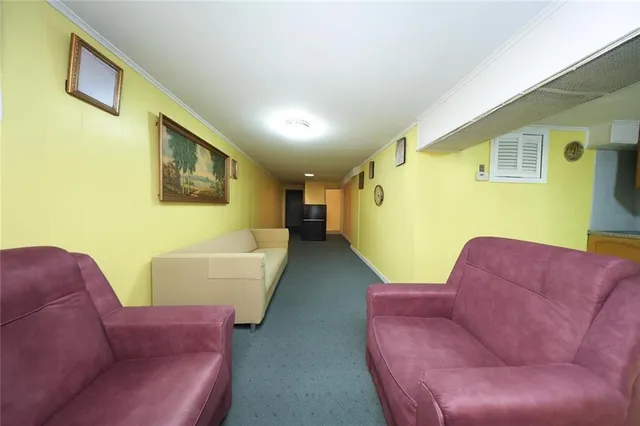 a living room with furniture and a couch