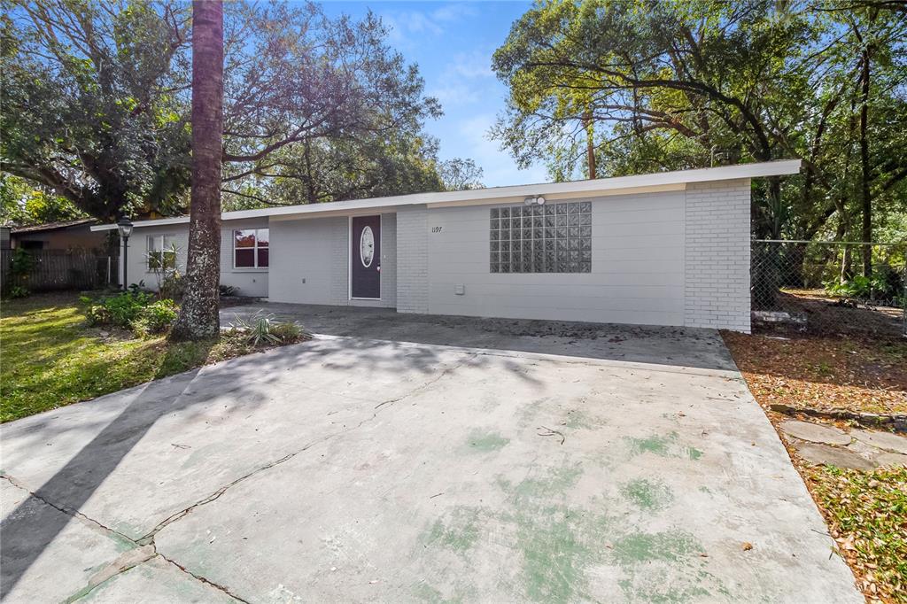 a view of a backyard