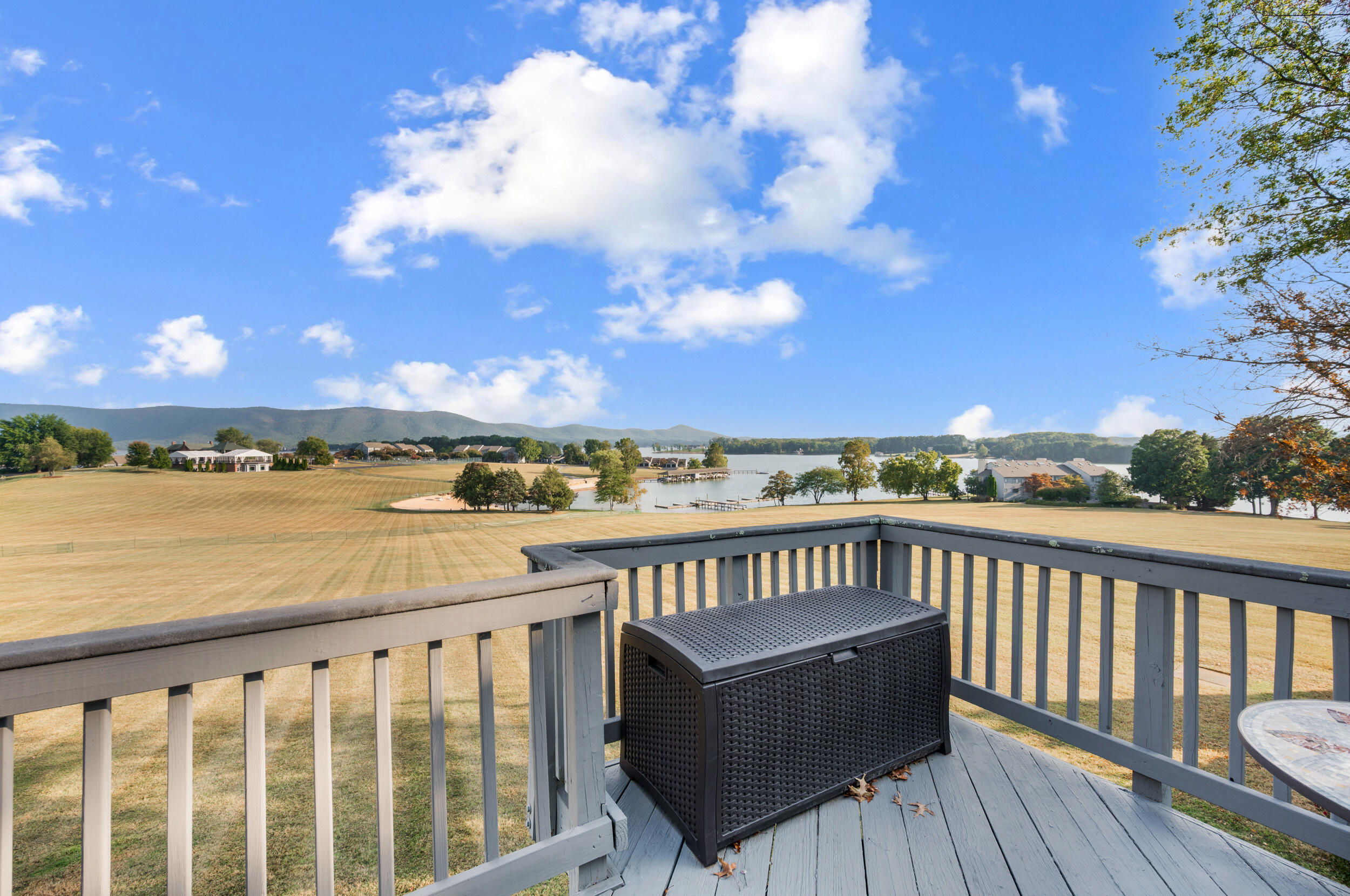 150 Sailor's Cove Drive, Unit 1218 Moneta, VA 24121 - Photo 23 of 56 a view of a balcony with wooden floor & fence